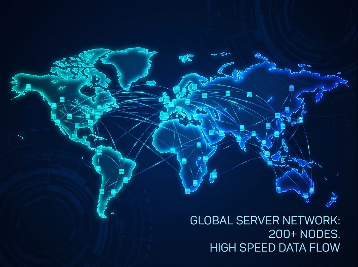 加速器同时全球服务器节点分布图